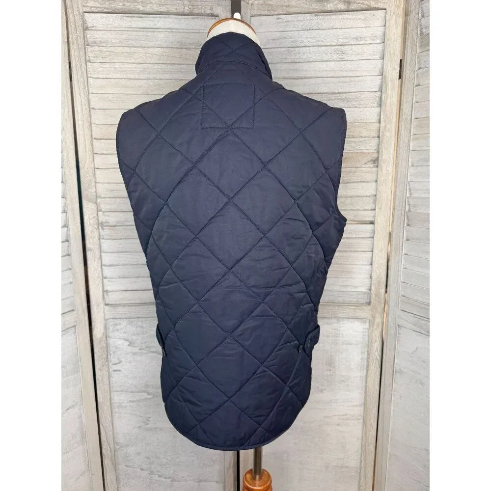 J. Crew Men's Sussex Quilted Vest Navy Blue Size S